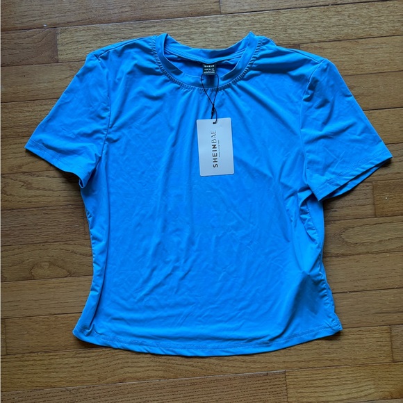 SHEIN Blue Short Sleeve Tee - Picture 6 of 7